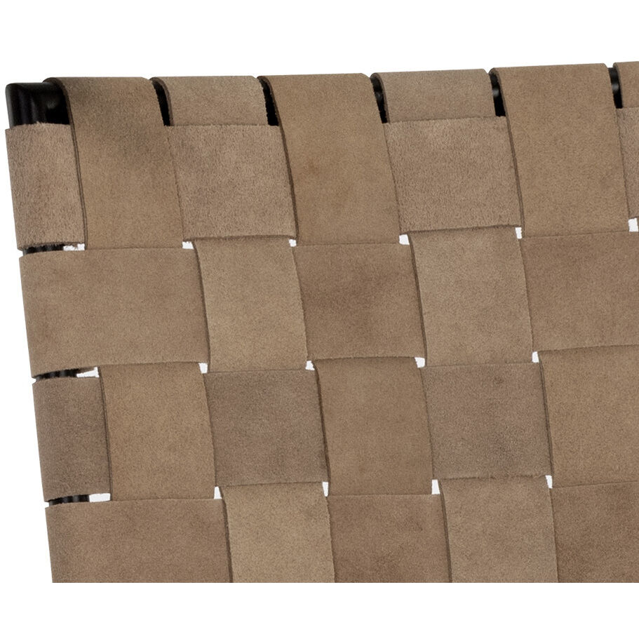 Omari 43 inch Suede Light Tan Leather Counter Stool